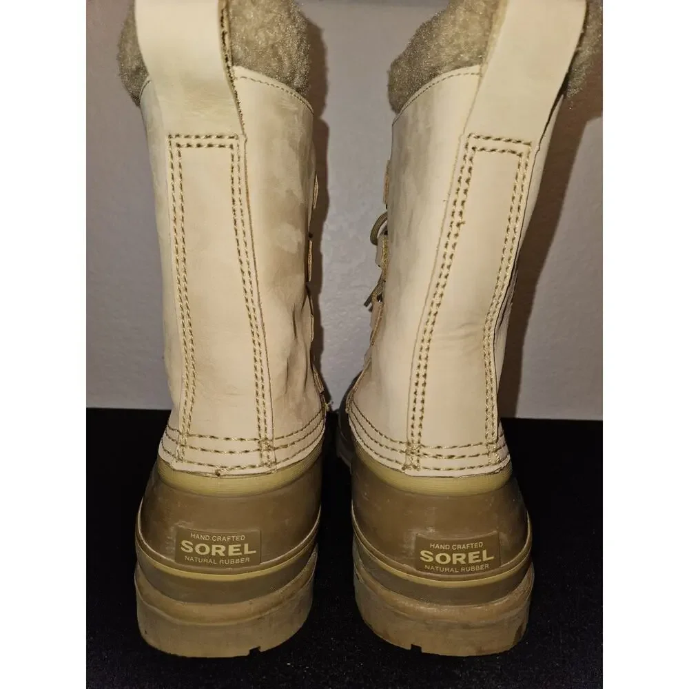 Sorel Caribou Boots Tan Mens Size 10